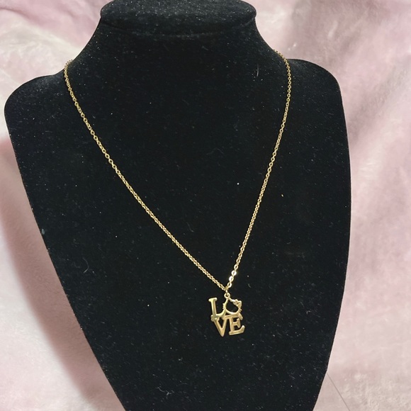 Hello Kitty “Love” Gold Stainless Steel Necklace - Picture 5 of 6